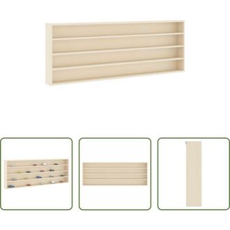 vidaXL Vetrina in legno - Vetrina a muro Beige 100 x 8,5 x 36 cm Legno multistrato