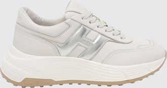 Hogan Sneakers Hi-Fi in nappa liscia e laminata con suola chunky