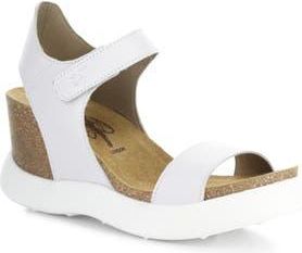 FLY London Gogo Platform Wedge Sandal in 004 White Mousse at Nordstrom Rack, Size 10-10.5Us / 41Eu