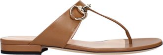 Gucci Damens Ledersandalen Braun/Hellbraun