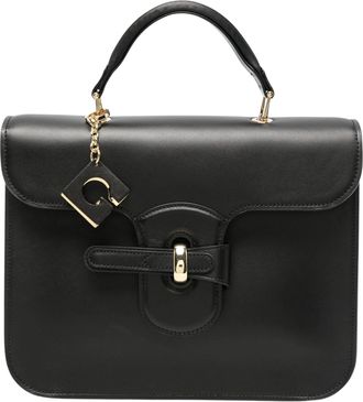 Gherardini Black Bellona Medium Smooth Calfskin Leather Handbag