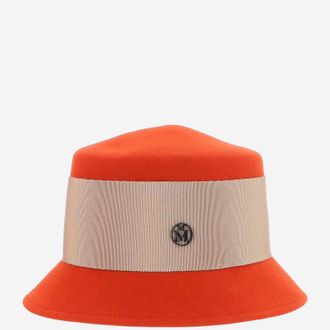 Maison Michel Womens Arsene Felt Hat Rust Rabbit