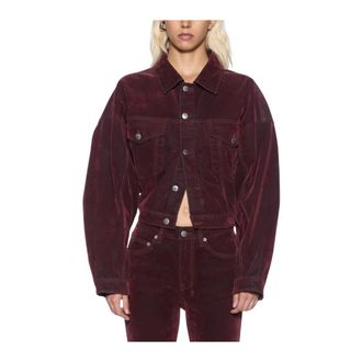 Ksubi Relaxed Trucker Jacket - Dames - Zomerjassen - Rood - M/L - Katoen - Jassen