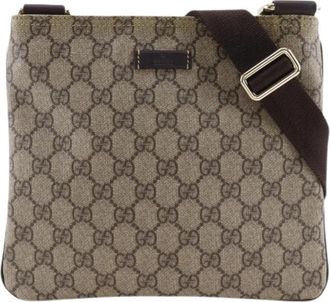 Gucci Pre-owned GG Supreme Canvas Schoudertas - Dames - Vintage Schoudertas - Bruin - ONE Size - Vintage