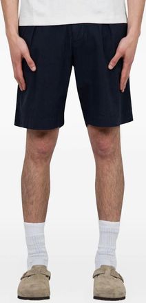 Universal Works Bermuda in misto lino e cotone - Blu