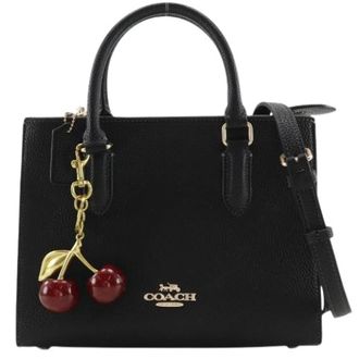 Coach Pre-owned Handbags, female, Black, Size: ONE SIZE Pre-owned Maggie Small Tote Leather Handbag