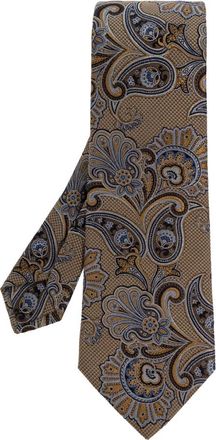 Etro Zijden Jacquard Stropdas - unisex - Stropdassen - Blauw - ONE Size - Accessoires