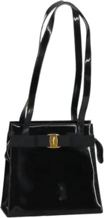 Ferragamo Pre-owned Canvas shoulder-bags - Dames - Vintage Schoudertas - Zwart - ONE Size - Vintage