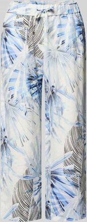 Toni Wide Leg Caprihose im Allover-Look Modell PIA in Hellblau, Gr&ouml;&szlig;e 38