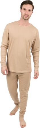 Leveret Mens Cotton Solid Matching Family Pajamas in Beige at Nordstrom, Size Xx-Large