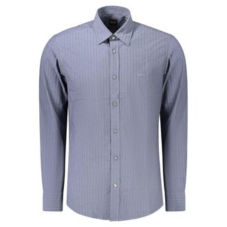 HUGO BOSS Blue Cotton Mens Mens Shirt