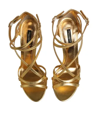 Dolce & Gabbana Keira Heel Sandal - Gold
