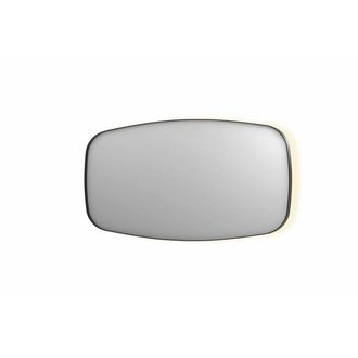 Bernacchini SP30 spiegel - 160x80 cm - indirecte LED rondom - spiegelverwarming - Metal black geborsteld (antraciet)