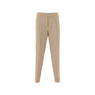 Liu Jo Tapered Broek - Dames - Broeken - Beige - S - Leer - Broeken