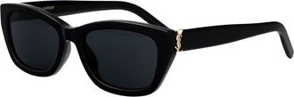 Saint Laurent Womens Sunglasses Black Acetate Black-Black-Black Black/black/black