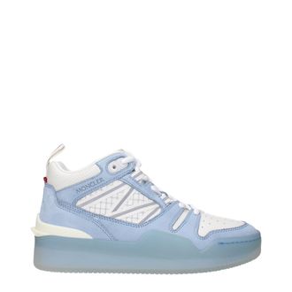 Moncler Womens Hightop Translucent Sole Shoe - Light Blue Leather - Size EU 36