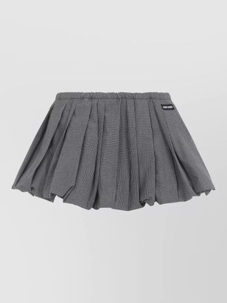 Miu Miu pleated check mini skirt side pockets