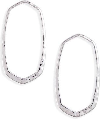 Kendra Scott Zorte Open Hexagon Earrings in Rhod Metal at Nordstrom