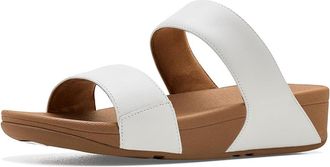FitFlop Lulu Leather Slides Womens Wedge Shoes Urban White : 10 M (B)