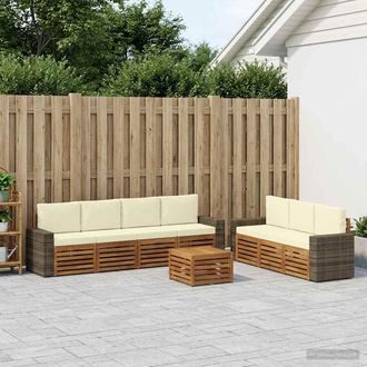 vidaXL Vidaxl Set Divani 8 Pz Legno Di Acacia Massello