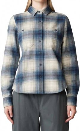 Mountain Hardwear Plusher Long Sleeve Shirt In Glacial