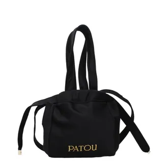 Patou Black Fabric Womens Handbag