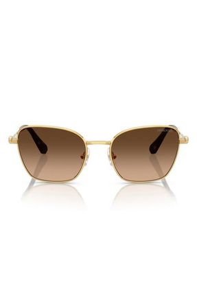 Swarovski 55mm Gradient Pilot Sunglasses in Gold/brown at Nordstrom