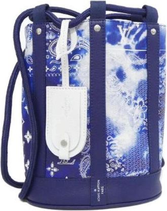 Louis Vuitton Pre-owned Monogram Bandana Randonnee PM schoudertas - Dames - Vintage Tas - Blauw - ONE Size - Leer - Vintage