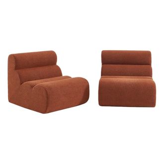 Sweeek Sof&aacute; envasado al vac&iacute;o modular de borreguito texturizado, 2 plazas