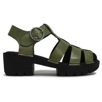 FLY London EMME511FLY Bridle Womens Heels Sandals - Light Green - Size:UK 8