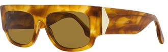 Victoria Beckham Womens V Plaque Sunglasses VB666S 223 Blonde Horn 55mm
