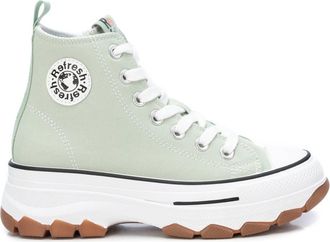 Xti Refresh Collection Womens Canvas High Top Sneakers with Platform sole