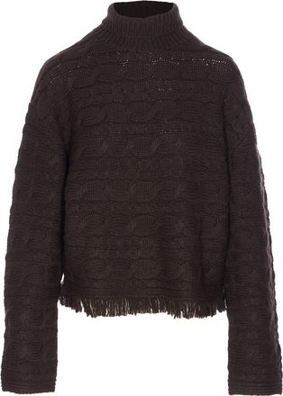 Guest In Residence Cropped Cable Sweater