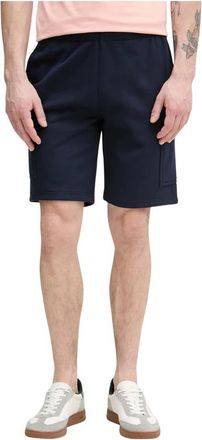 Lacoste Cotton Fleece Cargo Shorts - Heren - Korte Broeken - Blauw - S - Katoen - Korte Broeken