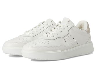 Ecco Street Court Lace Sneaker Mens Shoes White/Shadow White : EU 44 (US Mens 10-10.5) D - Medium, Leather