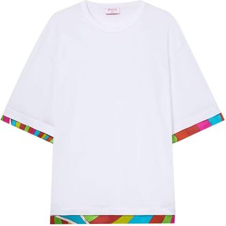 Pucci Iride-print cotton T-shirt - men - Cotton - L - White