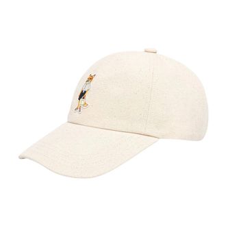 Maison Kitsun&eacute; Cappellino Dressed Fox - - Accessories - unisex - Beige - M