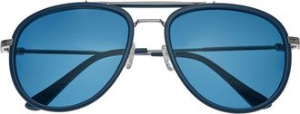 Simplify Unisex Silver Tone Pilot Sunglasses SSU129-C6