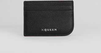 Alexander McQueen Portafoglio Sling in pelle nera