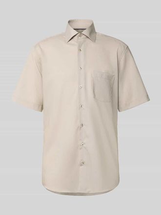 Eterna Regular Fit Freizeithemd aus Lyocell-Mix in Sand, Gr&ouml;&szlig;e 39