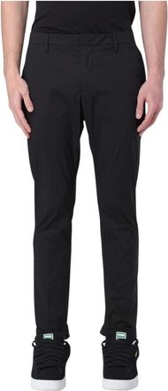 Dondup Slim Fit Casual Broek - Heren - Slim Fit Broeken - Zwart - W33 - Leer - Broeken