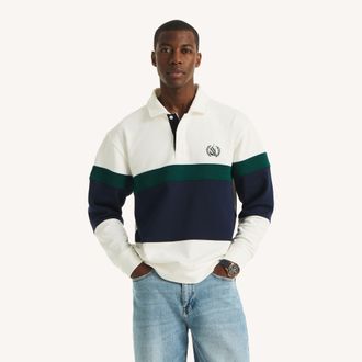 Nautica Mens Colorblock Pullover Sweatshirt