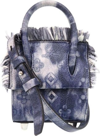 Christian Louboutin Pre-owned Christian Louboutin Nano Grained Calfskin Paloma Fringe Satchel Ladies 6CUQM1PW8KBPAN3P