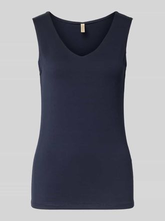 Soyaconcept Top mit V-Ausschnitt Modell Marica in Marine, Gr&ouml;&szlig;e XXL