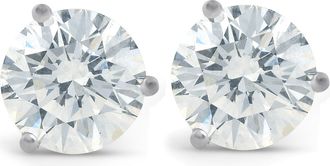 Pompeii3 4 ct Diamond Martini Screw Back Studs 14k White Gold Enhanced
