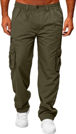 Generic Mens Combat Cargo Trousers UK Multiple Pockets for Hiking and Outdoor Activities Chinos Trouser Loose Fit Tactical Pants Relaxed Baggy Joggers Bottoms