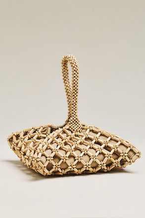 Aran&aacute;z Fortuna Wood Beaded Hand Bag