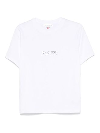 Victoria Beckham White Crewneck Printed T-Shirt