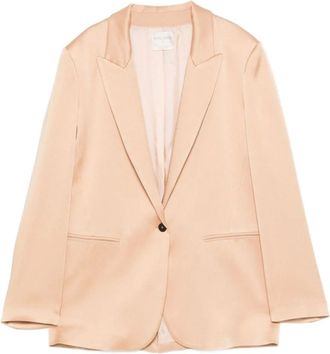 Forte_Forte Jassen, Dames, Beige, XS, Leer, My Jacket