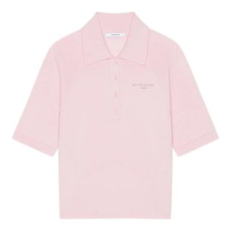 Givenchy Polo van katoen en zijde - Dames - Polos - Roze - M - Katoen - Tops